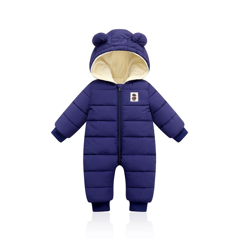 Baby Winter Fleece Onesie Snowsuit Warm Cozy Infant Coverall