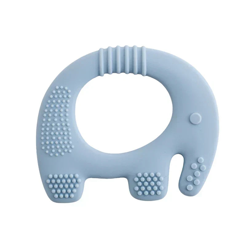 Baby Elephant Teething Ring Soft Silicone Teether Toy for Infants