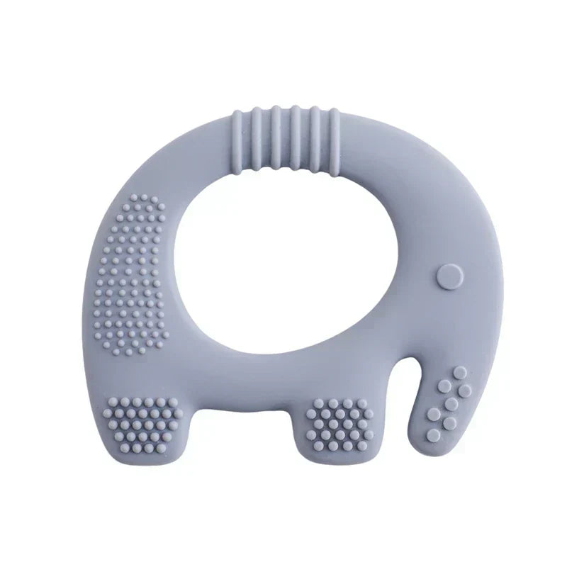 Baby Elephant Teething Ring Soft Silicone Teether Toy for Infants