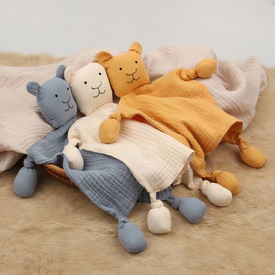 Baby Plush Bear Lovey Comforter Soft Security Blanket for Infants