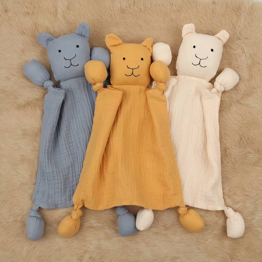 Baby Plush Bear Lovey Comforter Soft Security Blanket for Infants