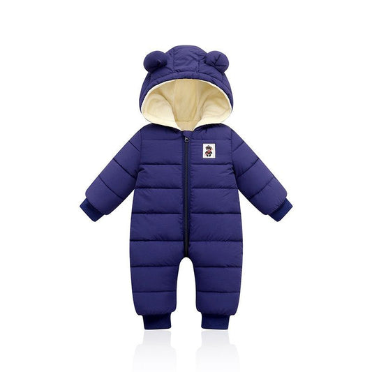 Baby Winter Fleece Onesie Snowsuit Warm Cozy Infant Coverall