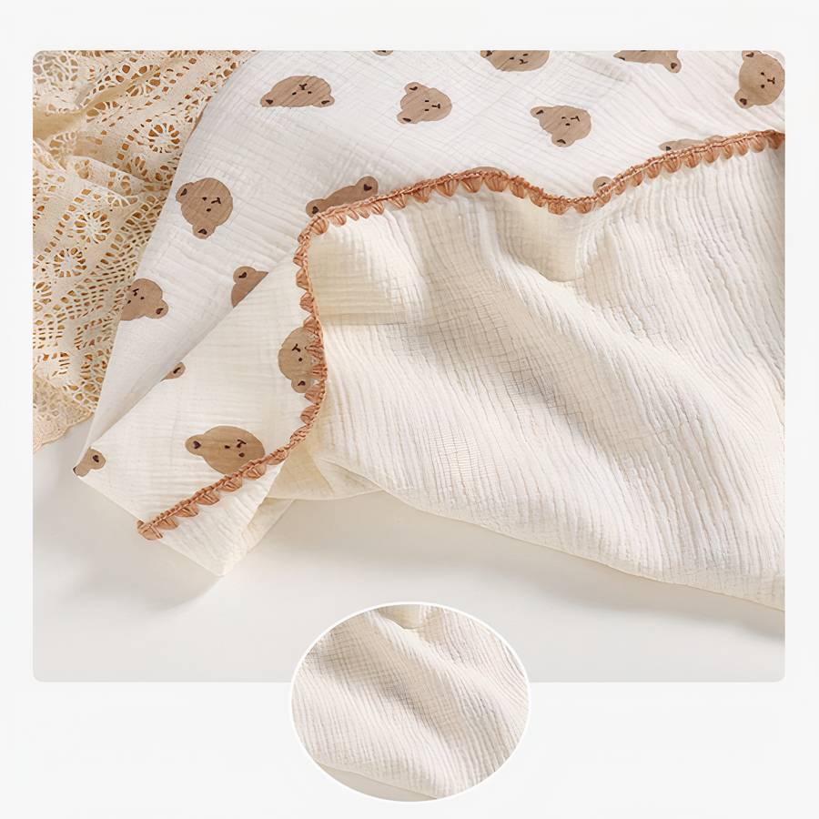 Baby Brown Bear Blanket Soft Cozy Baby Throw Plush Teddy Bear Bedding