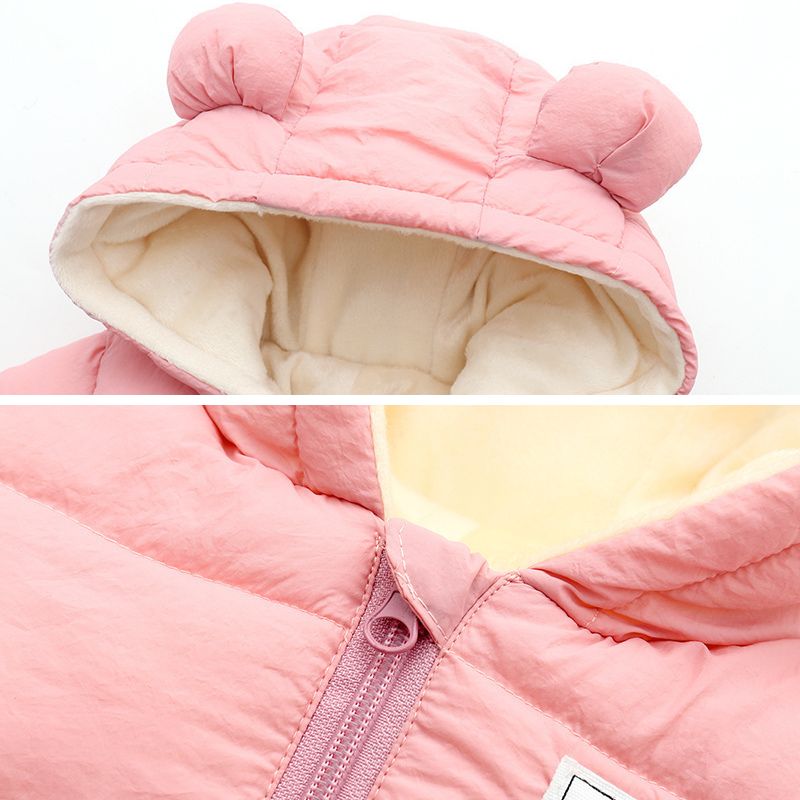 Baby Winter Fleece Onesie Snowsuit Warm Cozy Infant Coverall