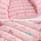 Baby Girl Pink Puffer Jacket with Hood and Cute Ear Details