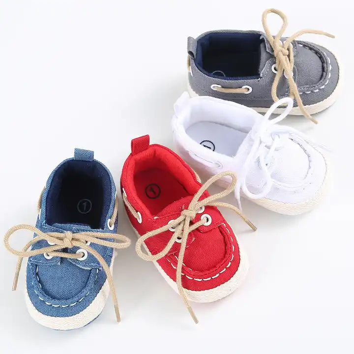 Baby Lace-Up Moccasins Soft Sole Infant Shoes