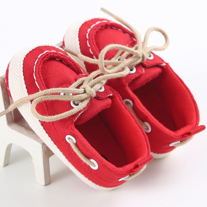 Baby Lace-Up Moccasins Soft Sole Infant Shoes
