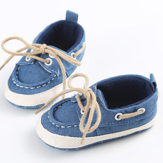 Baby Lace-Up Moccasins Soft Sole Infant Shoes