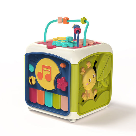 Montessori 7-in-1 Baby Activity Cube Developmental Toy for Infants and Toddlers