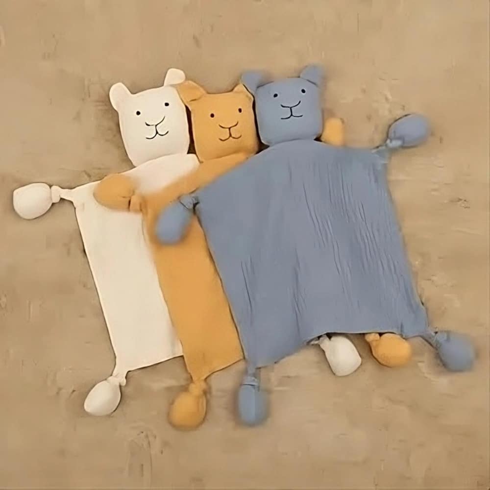 Baby Plush Bear Lovey Comforter Soft Security Blanket for Infants