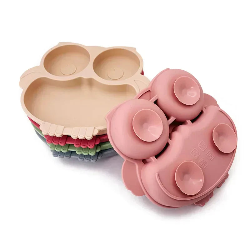 Baby Suction Plate Toddler Non Slip Feeding Dish Spill Proof Bowl