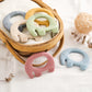 Baby Elephant Teething Ring Soft Silicone Teether Toy for Infants