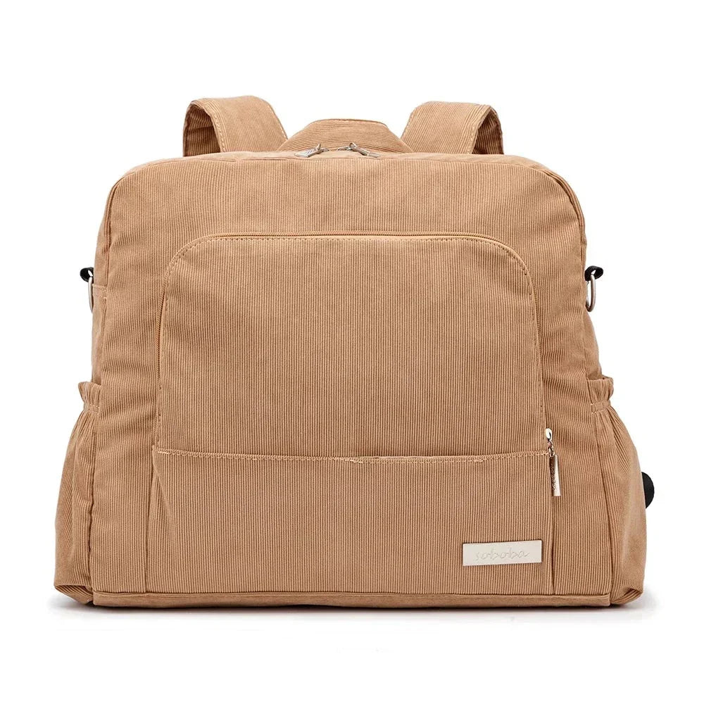 Soboba Multifunctional Corduroy Diaper Bag