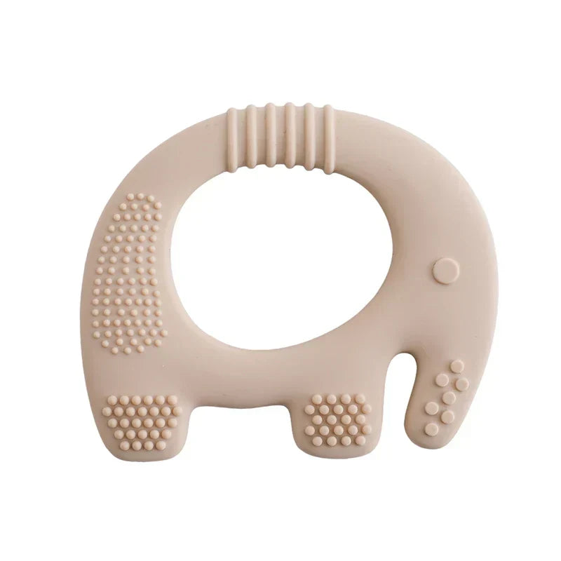 Baby Elephant Teething Ring Soft Silicone Teether Toy for Infants