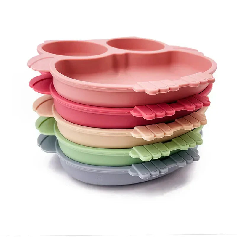 Baby Suction Plate Toddler Non Slip Feeding Dish Spill Proof Bowl