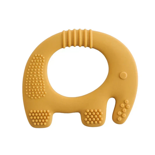 Baby Elephant Teething Ring Soft Silicone Teether Toy for Infants