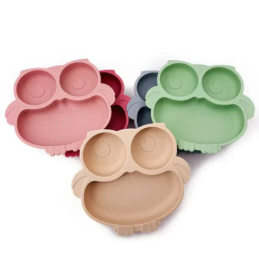 Baby Suction Plate Toddler Non Slip Feeding Dish Spill Proof Bowl