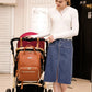 Vintage Leather Diaper Bag Backpack for Moms and Dads