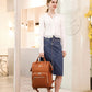 Vintage Leather Diaper Bag Backpack for Moms and Dads