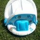 White Baby Sunshade Float Ring with UV Protection